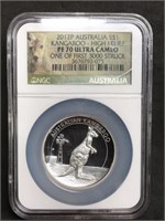 2012 1oz Silver $1 Australian Kangaroo NGC PF 70