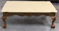 Faux Marble Wood Coffee Table