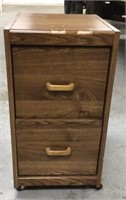 Two Drawer File Cabinet On Rollers