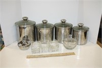 Stainless Steel Canister Set & Misc.