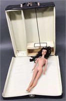 Early Vintage Barbie With Case & Stand