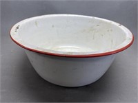 Red & White Granite Dish Pan