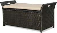 Ulax Furniture Outdoor Storage Box Patio Wicker