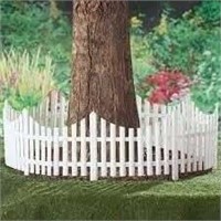 Flexible White Resin Picket Fence Garden Border