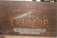 Early 1919 Erector Toy Set Kit Wood Box