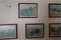 Set of 8 Western Pictures Framed