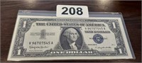 EXCELLANT CONDITION 1957 BLUE SEAL $1.00 NOTE
