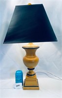 Spindle Table Lamp Black Accents & Shade