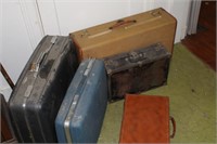 Lot of 5 Vintage Suitcases