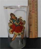 Vintage Dancing Girl Glass