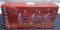 NEW Box of 3 Assorted Christmas Candles Gorham