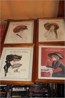 Lot of 4 Ladie's Home Journal Covers Framed