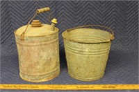 Galvanized Bucket, Kerosene Can
