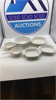 6 pieces of Corning ware