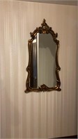 Large heavy wood framed Entry way Mirror