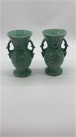 1 set of McCoy vases 8”