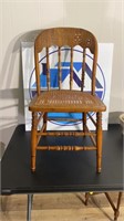 Basket weaved bottom chair
