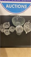 Assorted Cut Glass 7 pieces