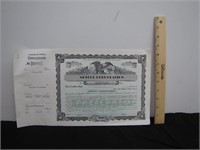Antique Stock Certificate