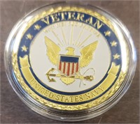 Veteran United States Navy Challenge Coin