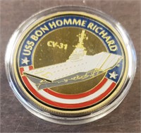 USS Bon Homme Richard CV-31 Coin