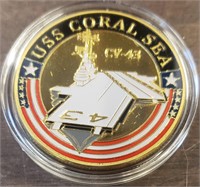 USS Coral Sea CV-43 Coin
