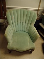 Green Chair, needs recovering