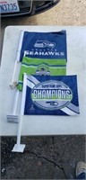 Seahawks and Sounders Car Flags