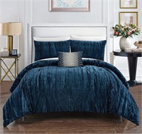 Westmont 4 Piece Comforter Set Queen, Navy