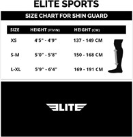 Elite Sports Standard Red Training Shin Guards S-M