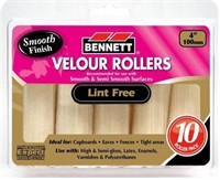 Bennett 4" Velour Miniroller - 10 Pack