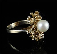 10K GOLD PEARL RING