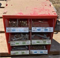 Concrete Drive Anchores, Carriage Bolts & Bin