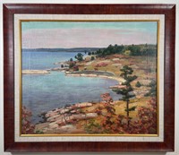 GEORGE THOMSON "A ROCKY SHORELINE" PAINTING