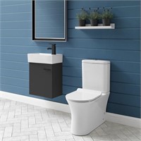 Dual-Flush Elongated Two-Piece Toilet-Wht
