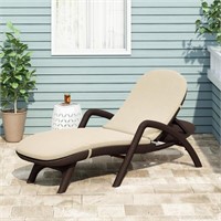 Delano Chaise Lounge Outdoor Seat Cushion-Bge