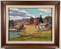 GEORGE THOMSON "A FISHERMANS CABIN" PAINTING