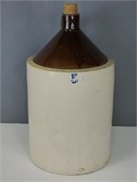 Antique Glazed Stoneware 5 Gallon Jar/ Crock