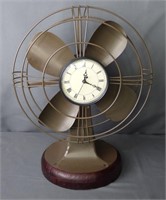 Vintage Style Table Fan with Clock