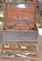 Vintage Carpenters Box W/tools