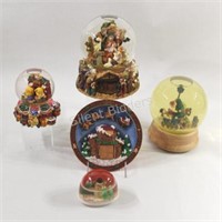 Christmas Musical & Decorative Snow Globe, Plates