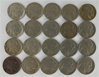 US Buffalo Nickels 20 Coins w/ Readable Dates