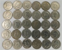 Eisenhower Dollar. 30 US Coins