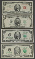 US Two and Five Dollar Bills 1950, 1953 Currency