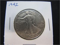1942 Stand Liberty Silver Half Dollar