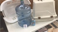 Pet Carrier, Large Water Bottle, Laundry basket