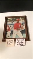 OZZIE SMITH AUTOGRAPHED PICTURE AT SPRING TRAINING