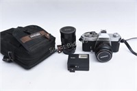 Vintage Konica Camera, Lens & Carrying Case