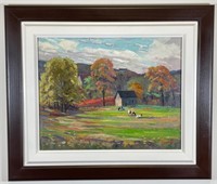 FRANK MALEY LATE SUMMER PASTURE PAINTING