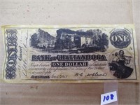 Bank Of Chattandoga One dollar Money